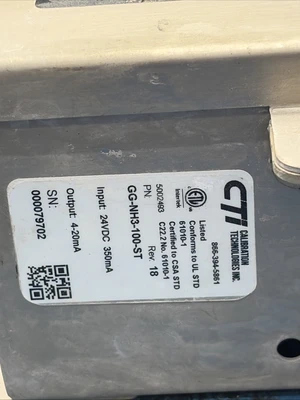 Used CTI GG-NH3-100-ST Gas Analyzers / Detectors Indiana US | J&J Industrial Supply #1453178