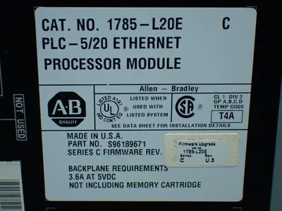 Used ALLENBRADLEY 1785L20E PLC Processors Ohio US | HGR 24 #1095265