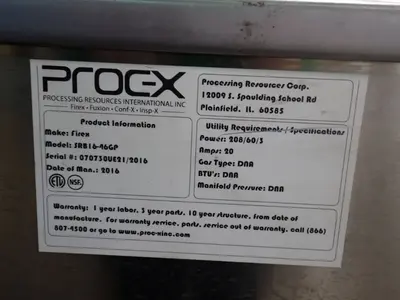 USED 2016 PROCESSING RESOURCES INTERNATIONAL INC SRB1646GP