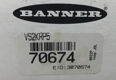 BANNER ENGINEERING VS2KRP5 / 70674 (VS25E + VS2RP5R) Emtr + Rcvr 3A-11