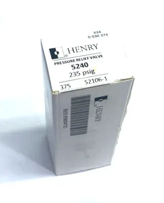 New | in-Stock Henry Inline Straight-Through Pressure Relief Valve 235psi Pump & Valve Parts Michigan US | Maverick Industrial Sales #1456753