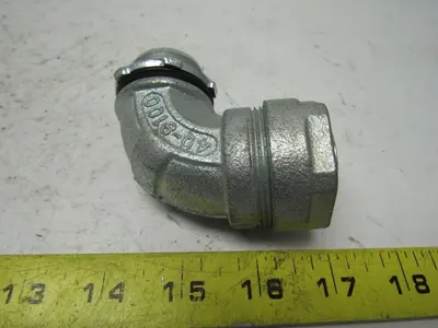 O-Z Gedney 4Q-9100 1" Malleable Iron 90 Degree Liquidtight Connector Lot Of 4