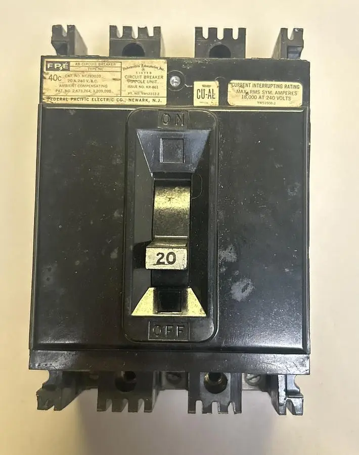 Used FEDERAL PACIFIC NE233020 Miscellaneous Equipment (Electrical & Power) | Surplus Asset Holdings #1199078