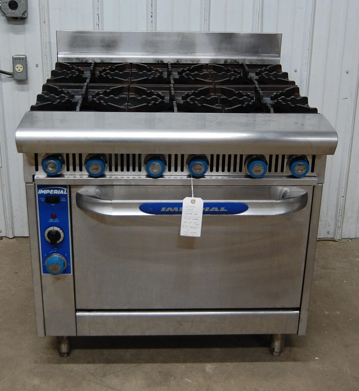 142-1125 Imperial IHR-6-C Natural Gas 6 Burner Stove w Convection Oven