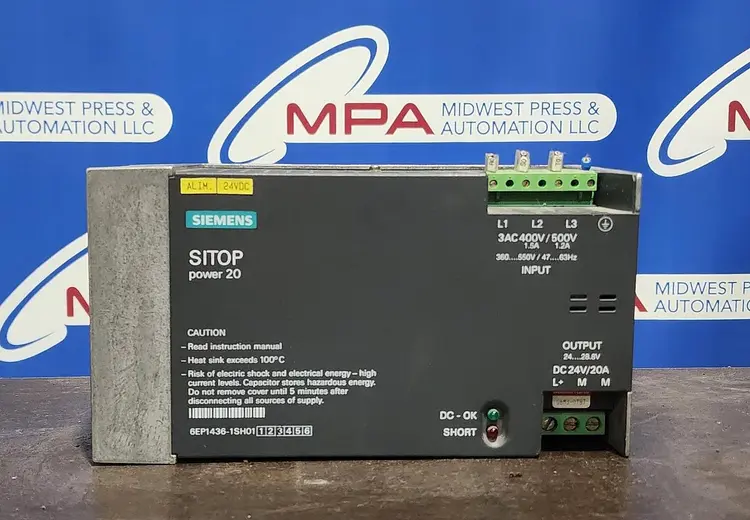Used SIEMENS 6EP1436-1SH01 Power Supplies Michigan US | Midwest Press and Automation #577276