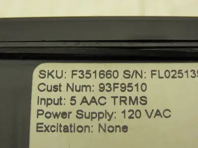 Simpson F351660 Display ACA Panel Meter 120VAC 5 AAC 4-Digit 7-Segment