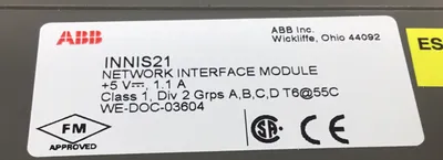 ABB 6644762B1 NETWORK INTERFACE MODULE REV B INNIS21 3E-38