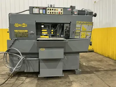 12" X 12" HYD-MECH MODEL #H-12A AUTOMATIC FEED HORIZONTAL SAW PLC-100 CONTROLS & NESTING: STOCK #23723