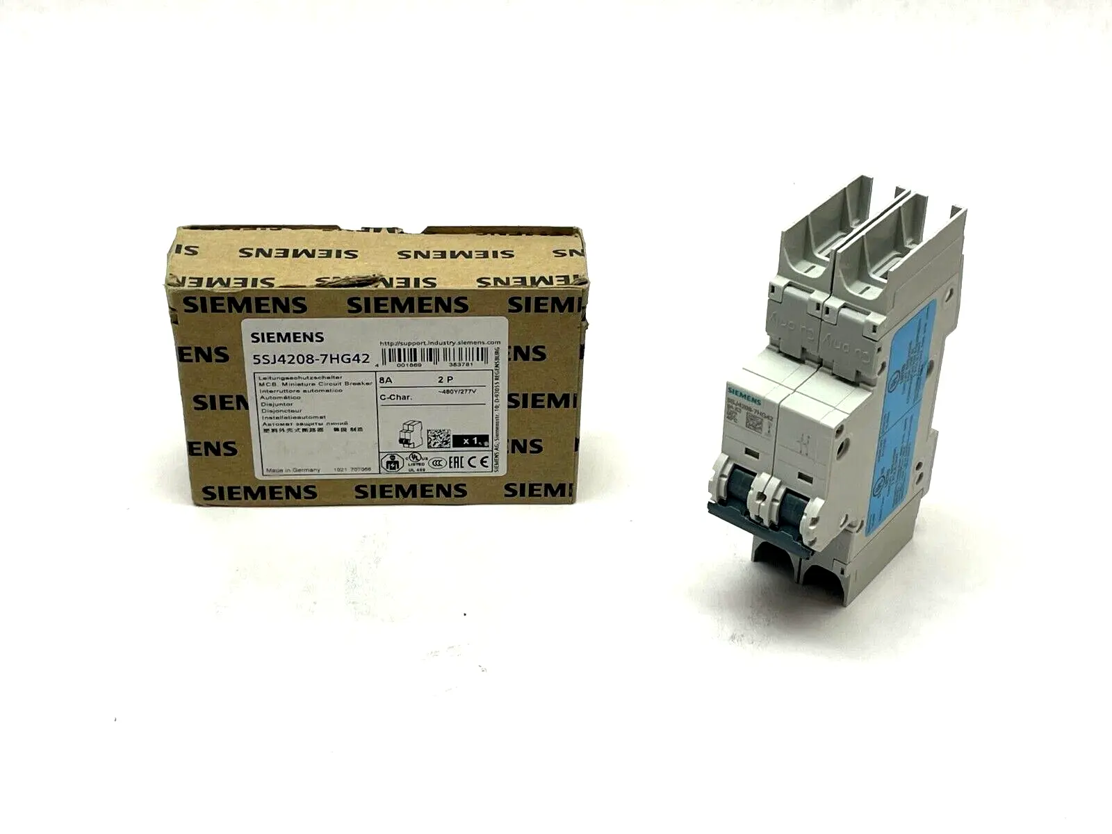 5SJ4208-7HG42 | Siemens  Miniature Circuit Breaker 8A 2P - New