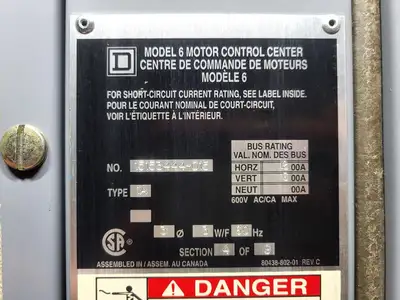 USED SQUARE D MODEL 6