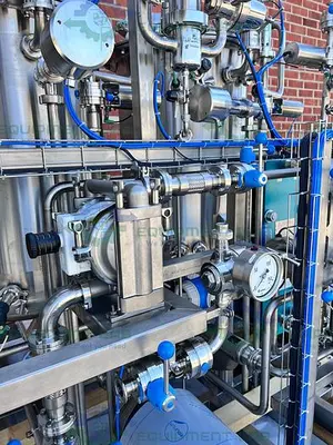 NEW CENTEC EMULSIFICATION SKID 10 GPM W/ 2 - 200L TANKS, FRISTAM FSP POWDER MIXER