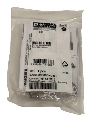 LOT OF 3 PHOENIX CONTACT SACC-M12MSD-4Q SH DATA CONNECTOR SACCM12MSD4QSH