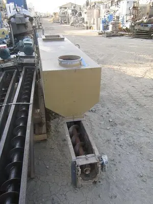Hopper, 20 CF, C/st, 96" x 24" x 16", Screw Discharge #S738858
