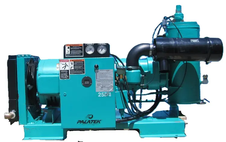 Used 2000 SULLIVAN PALATEK 25D4G Rotary Screw & Sliding Vane Air Compressors California US | Bay Line Tool #975501