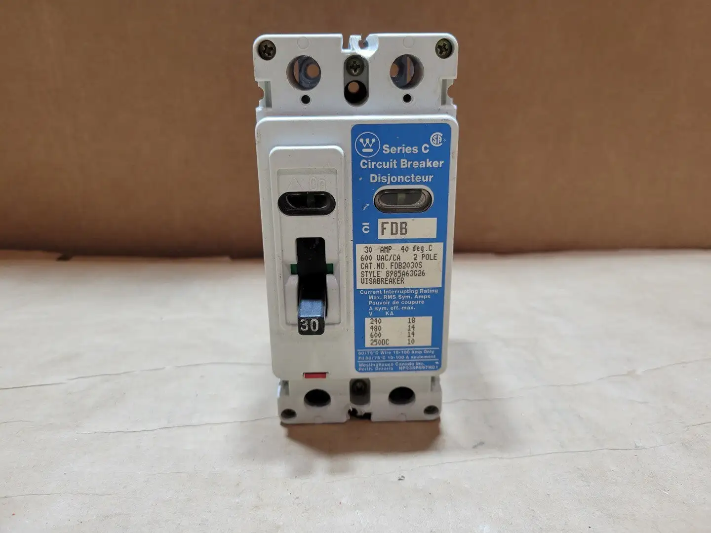 USED WESTINGHOUSE FDB2030S