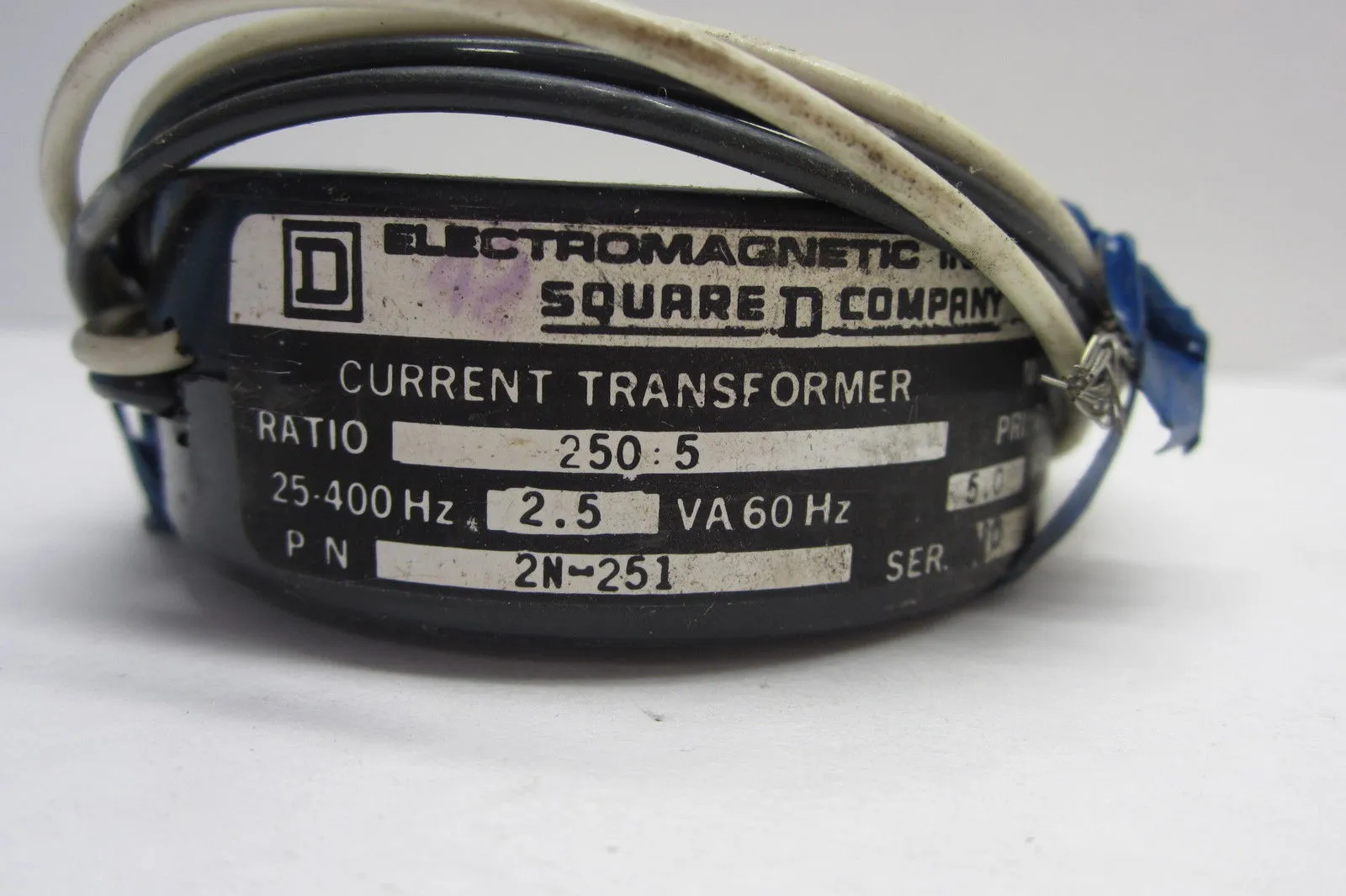 SQUARE D 2N-251 CURRENT TRANSFORMER 2N251