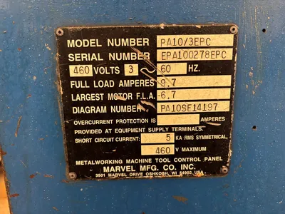 2010 MARVEL PA10/3EPC Dual Column | Demmler Machinery Inc. (3)
