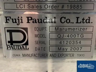 USED LCI Fuji Paudal LCI Marumerizer Spheronizer, model ML-400TG