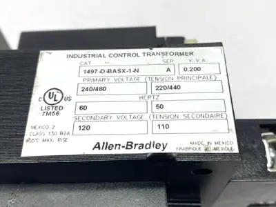 USED ALLEN-BRADLEY SER. A CONTROL TRANSFORMER MISSING TERMINAL SCREWS