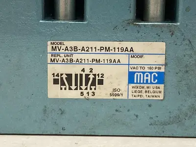 Used MAC MV-A3B-A211-PM-119AA Solenoid Valves Ohio US | Surplus Asset Holdings #1246464