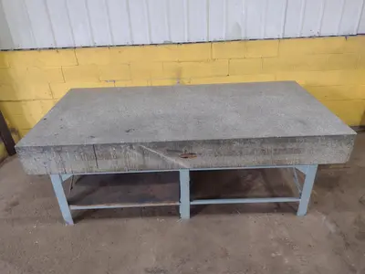 8' X 4' X 10" CHALLENGE PRECISION LAYOUT INSPECTION GRANITE TABLE: STOCK #23813