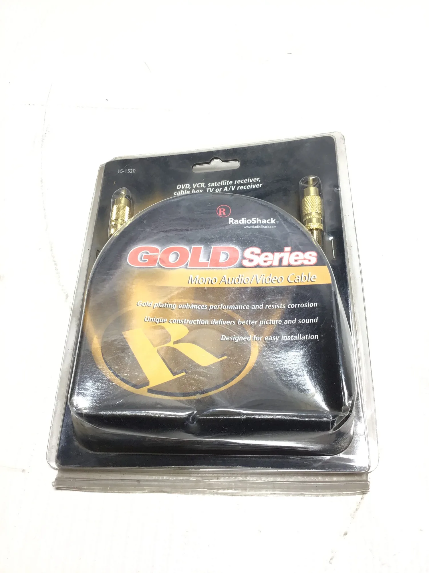 RadioShack 15-1520 Gold Series Mono Audio/Video Cable 12-Feet (3.6m)
