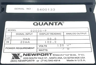 NEW NEWPORT/OMEGA ENGINEERING Q2000-P PROCESS METER Q2000P