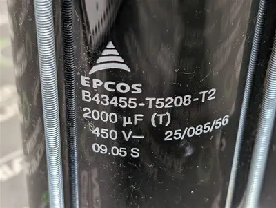 EPCOS B43455-T5208-T2 2000uF (T) 450VDC Capacitor Assembly Used