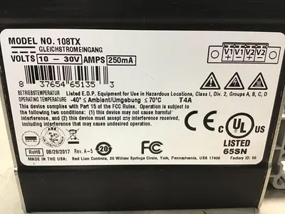 USED RED LION CONTROLS 108TX