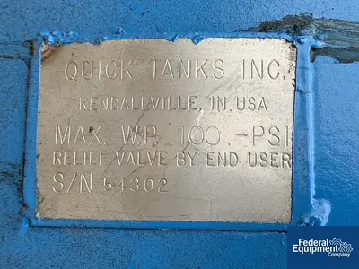 USED Quick Tanks, Inc 150 Gal Quick Tanks ,Inc Air Tank, C/S, 100#