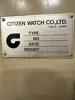 Used CITIZEN E-32 Swiss Type Automatic Screw Machines Ontario CA | Aucto #1368760