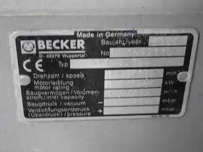 USED 2000 BECKER KVT 3.100