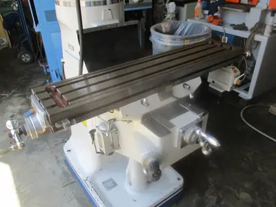 Frejoth (Bridgeport copy) milling machine w/ digital read out feed, 9" x42"table, 3 HP, R8 taper, 220V / 440V, impeccable