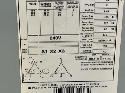 USED HAMMOND POWER SOLUTIONS NMK015KD