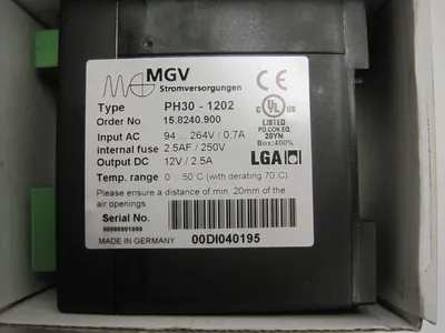 New MGV PH30-1202 Power Suppply PH301202