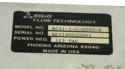 USED EG & G FLOW TECHNOLOGY RC51-1-C-G000-6 FLOW CONVERTER RC511CG0006