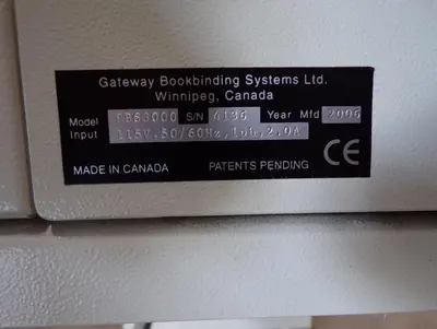USED 2006 GATEWAY BOOKBINDING SYSTEMS PBS3000