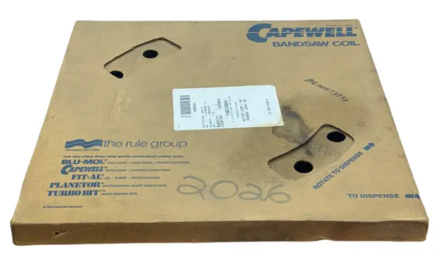 Capewell Cobalt M42 Bi-Metal Bandsaw Coil 1" Width,  3TPI Hook, 100" Length