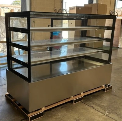 171-0330 71" Glass Donut Pastry Lighted Dry Bakery Case