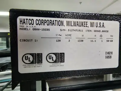 Used Hatco Used Hatco GRHW-1SGDS Food Warmer Heated Holding Merchandiser Display 120V 1330W Countertop Display Warmers Illinois US | Falcon Restaurant Supply #1376794