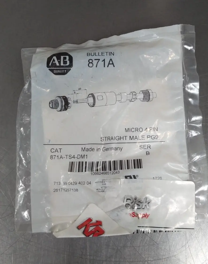 Allen Bradley 871A-TS4-DM1/B Micro 4 Pin Straight Male Loc5B4/3