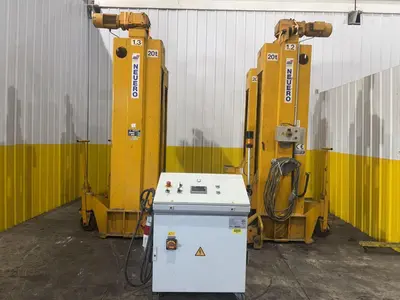 (4) 20 TON (160,000 LBS TOTAL) RAILWAY / NEUERO HEAVY DUTY MOBILE VERTICAL LIFT JACKS: YOBRO #23870