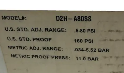 NEW BARKSDALE D2H-A80SS PRESSURE SWITCH D2HA80SS