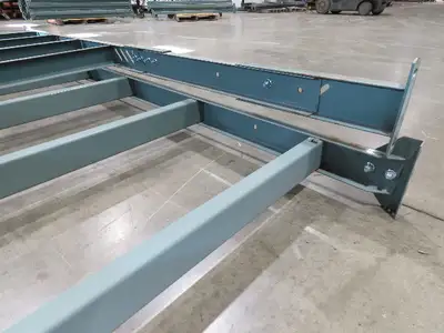 Hytrol 36"W Conveyor Leg Floor Support Heavy Duty 100-5/8" to 112-5/8"H Lot of 2