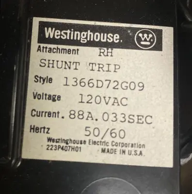 New | in-Stock WESTINGHOUSE 1366D72G09 Miscellaneous Equipment (Electrical & Power) | Surplus Asset Holdings #1188233
