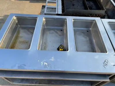 Used Randell Used 48" Randell Stainless Steel 3613-240 3 Compartment Hot Food Table 208/240V - SS226 Steam Tables (Food) Illinois US | Falcon Restaurant Supply #1375930