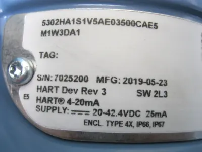 NEW Rosemount 5302 HA1S1V5AE03500CAE5 M1W3DA1