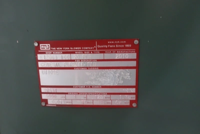 Used NEW  YORK _UNKNOWN_ Centrifugal Blowers Ohio US | Aucto #1306690