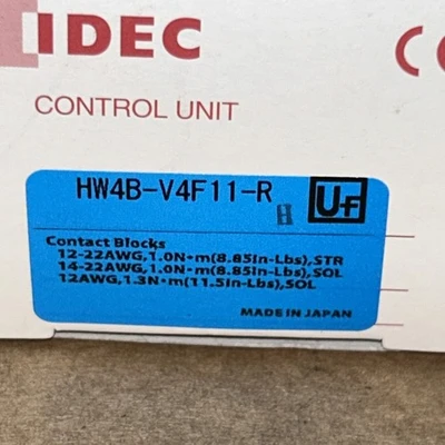 (1) IDEC HW1L-M2F11QDG-24V (1) HW1S-2TF20,(1) HW4B-V4F11-R  NIB