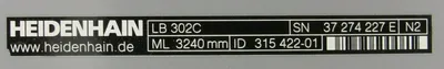 NEW HEIDENHAIN 315422-01 LINEAR SCALE LB302C LB302 ML320MM ML3240MM 31542201